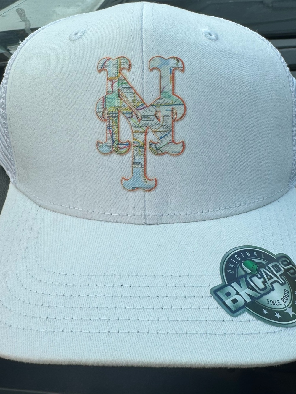 White Mets Subway Map Logo Trucker Hat
